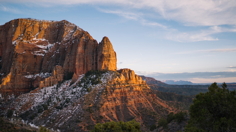 The sunset at Kolob Canyons