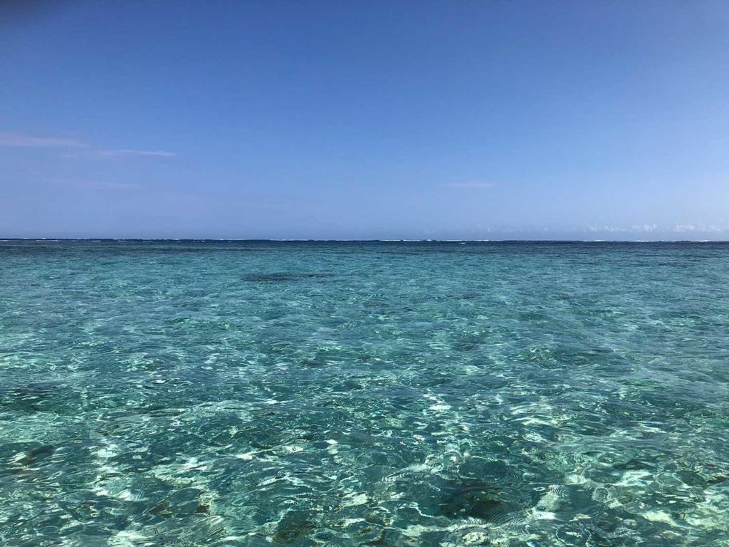 The sprawling ocean of the Caribbean.