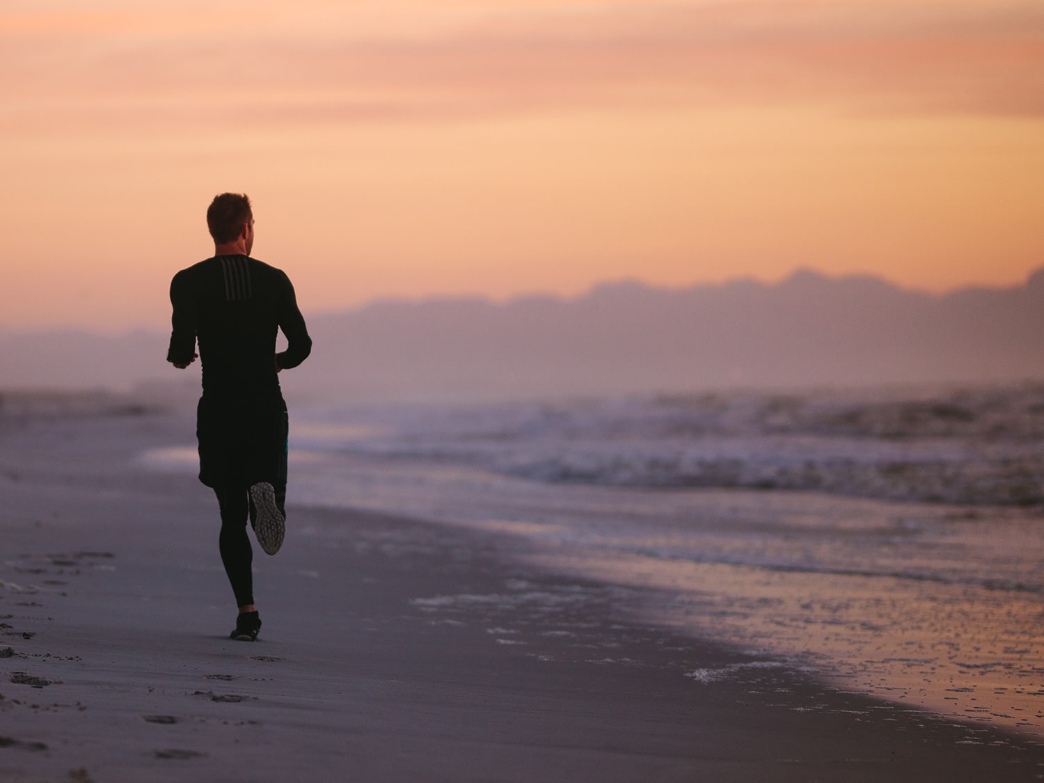 beach running