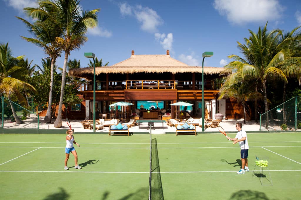 Richard Branson's Private Island: Necker Island Beach House Tennis Courts