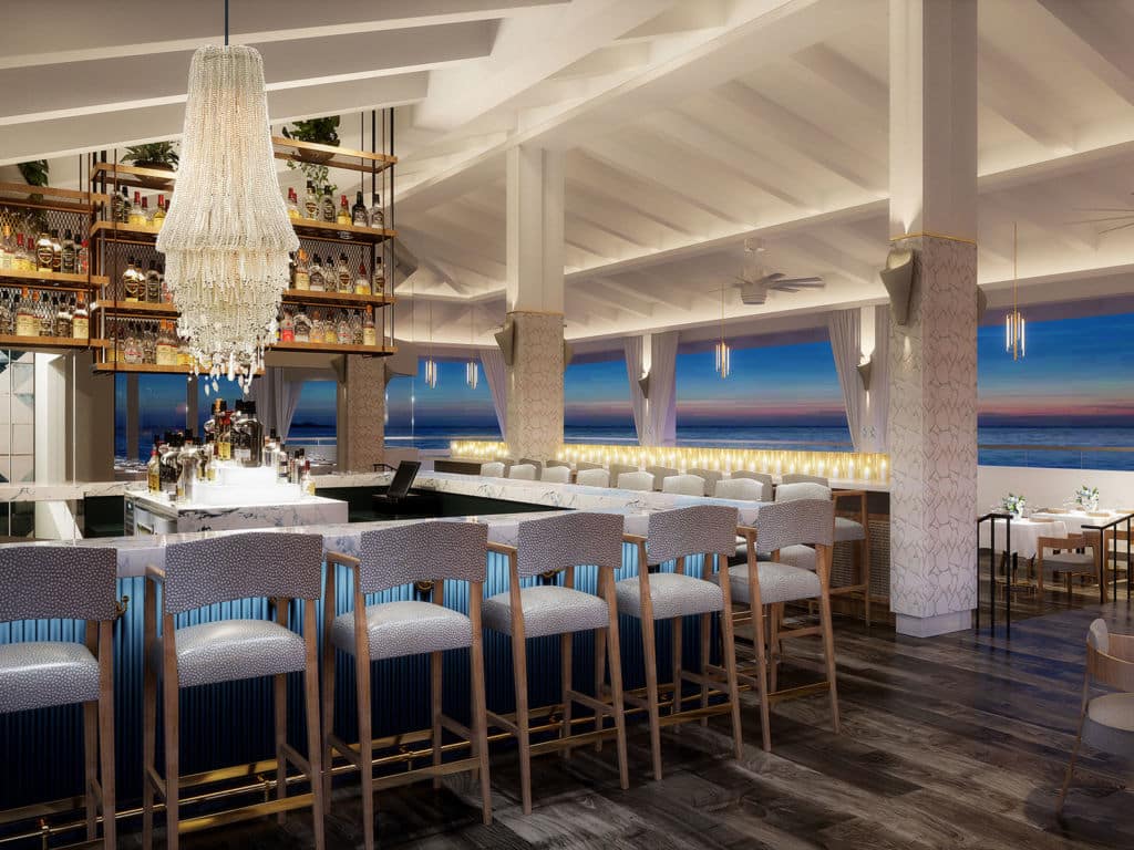 A rendering of the Isla Blue restaurant at Frenchman’s Reef in St. Thomas, U.S. Virgin Islands.