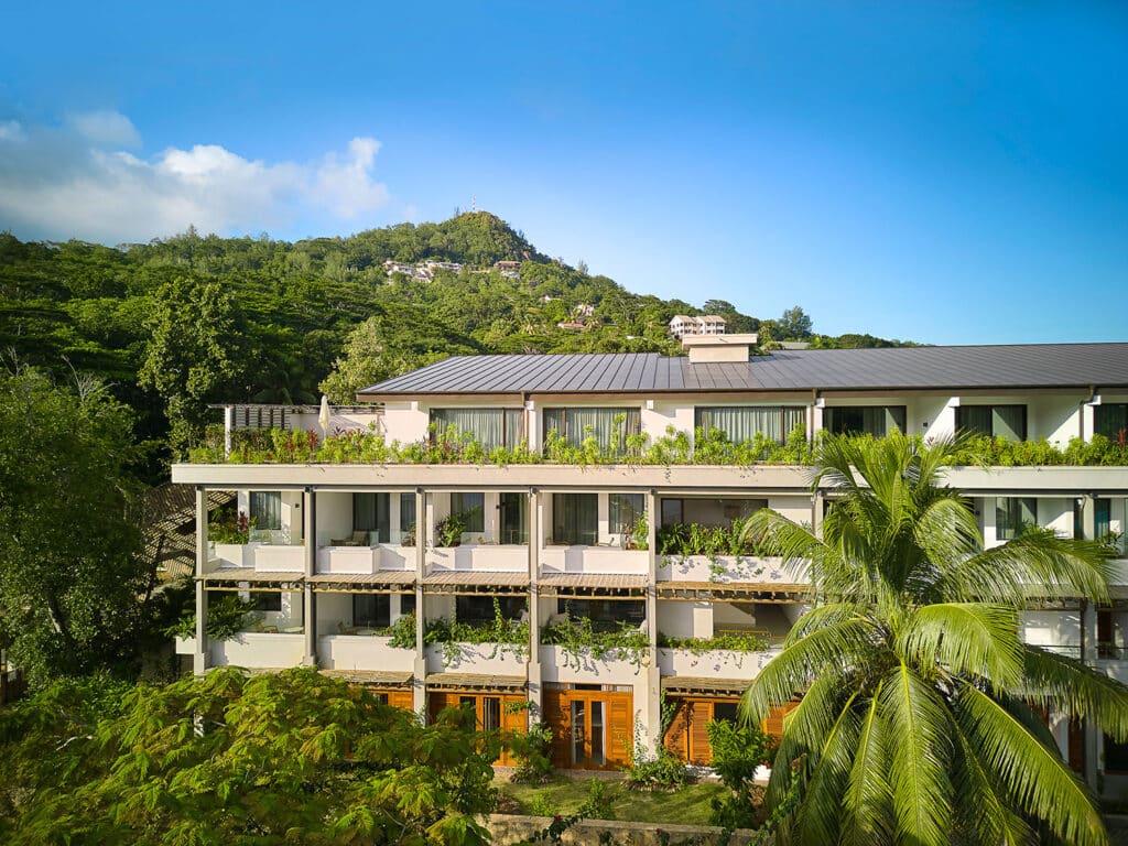 The exterior of Laïla, Seychelles, a Tribute Portfolio Resort, Marriott’s first resort in Seychelles.