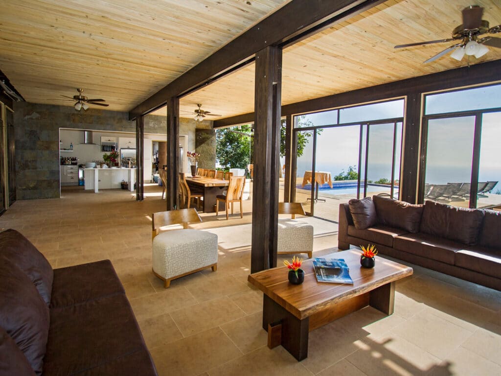 An interior view of a room at the Kalon Surf resort in Costa Rica.