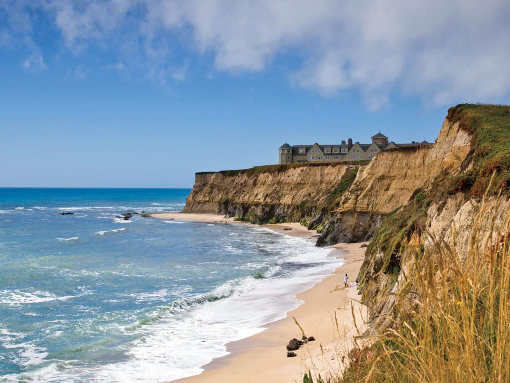 The beach adjacent to The Ritz-Carlton Half Moon Bay resort in California.